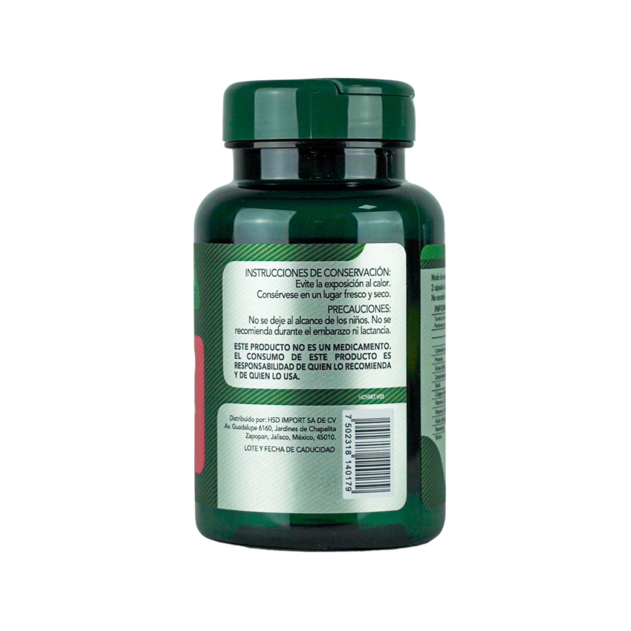 Herbalia Lab | Colágeno Hidrolizado y Ácido Hialurónico con Biotina, Resveratrol, Vitamina E y Vitamina C - 90 Cápsulas