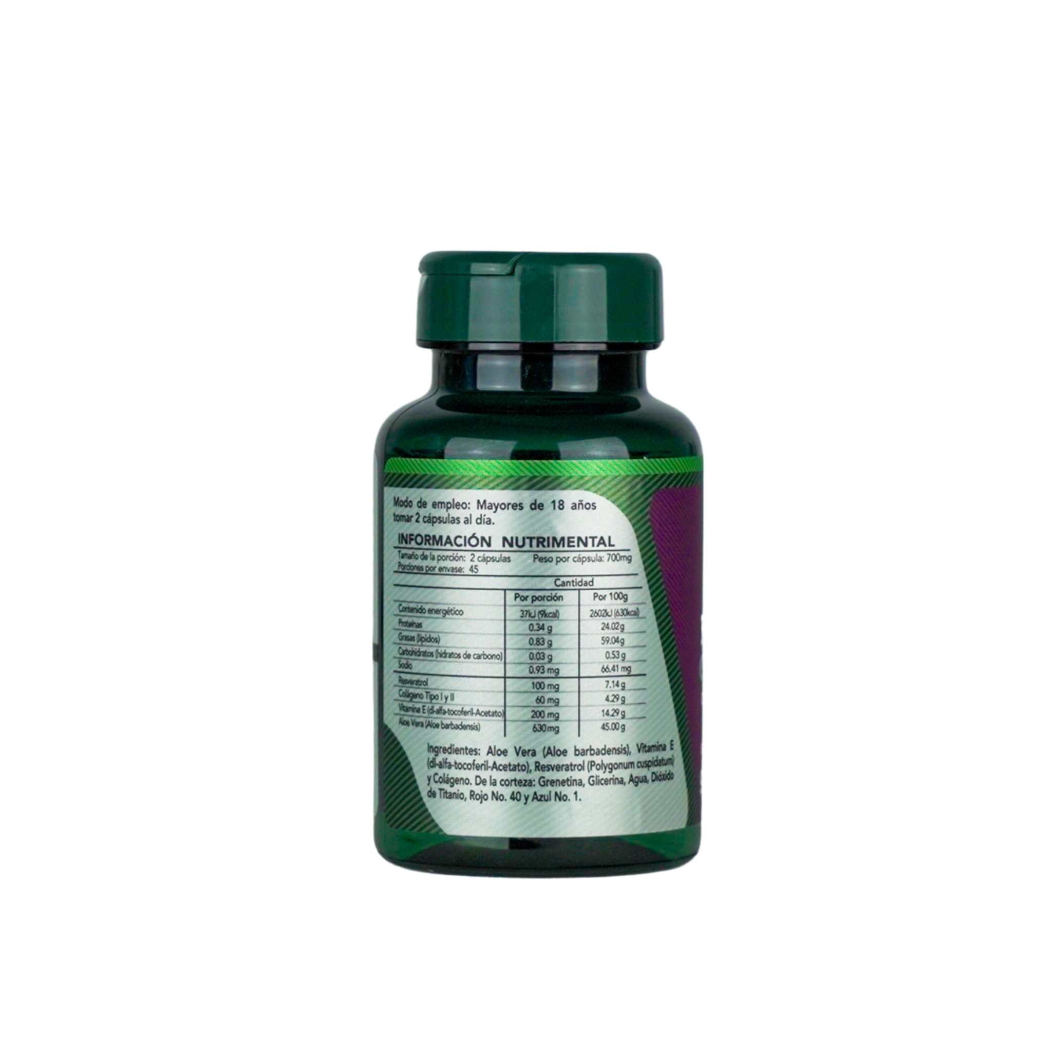 Herbalia Lab | Resveratrol 500mg con Vitamina E y Colágeno, Antioxidante Superior para Salud y Piel - 90 Cápsulas