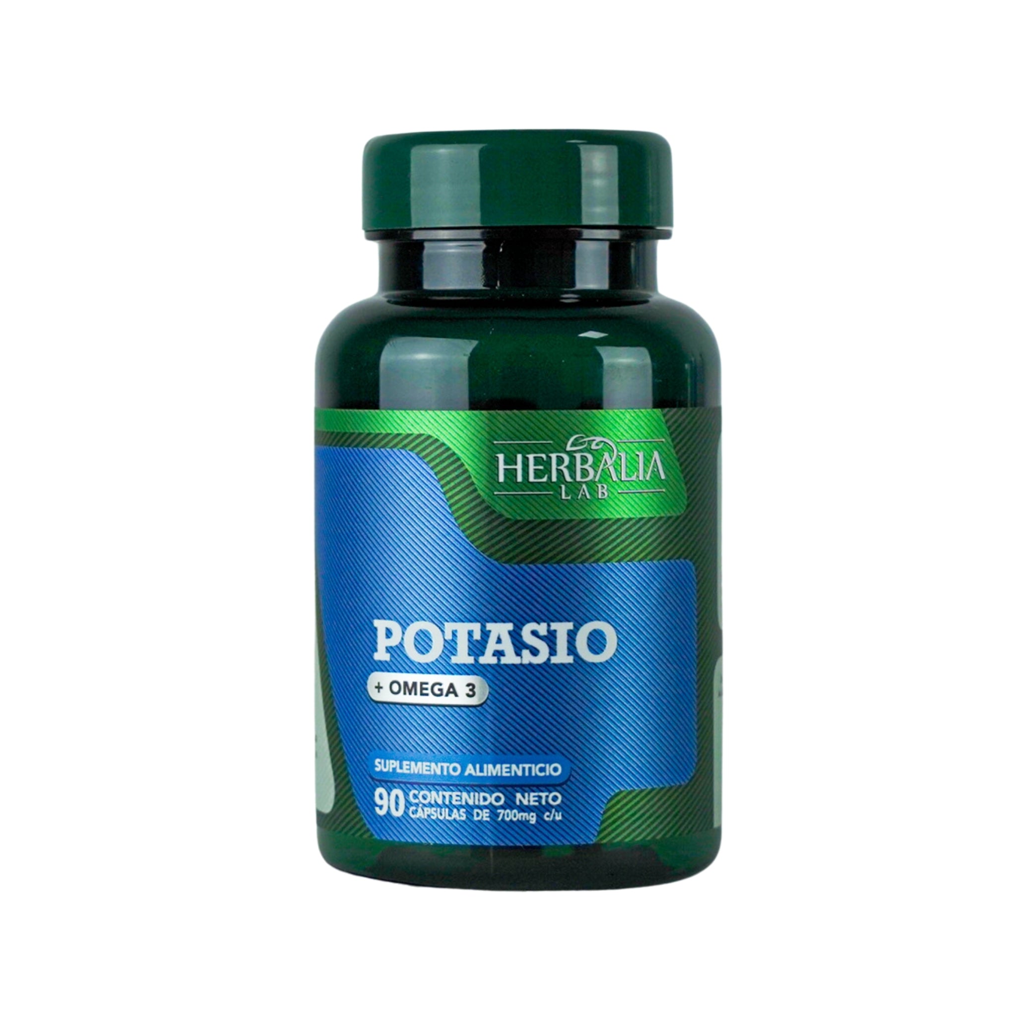 Herbalia Lab | Suplemento de Citrato de Potasio + Omega 3, Apoyo Nutricional Diario - 90 Cápsulas
