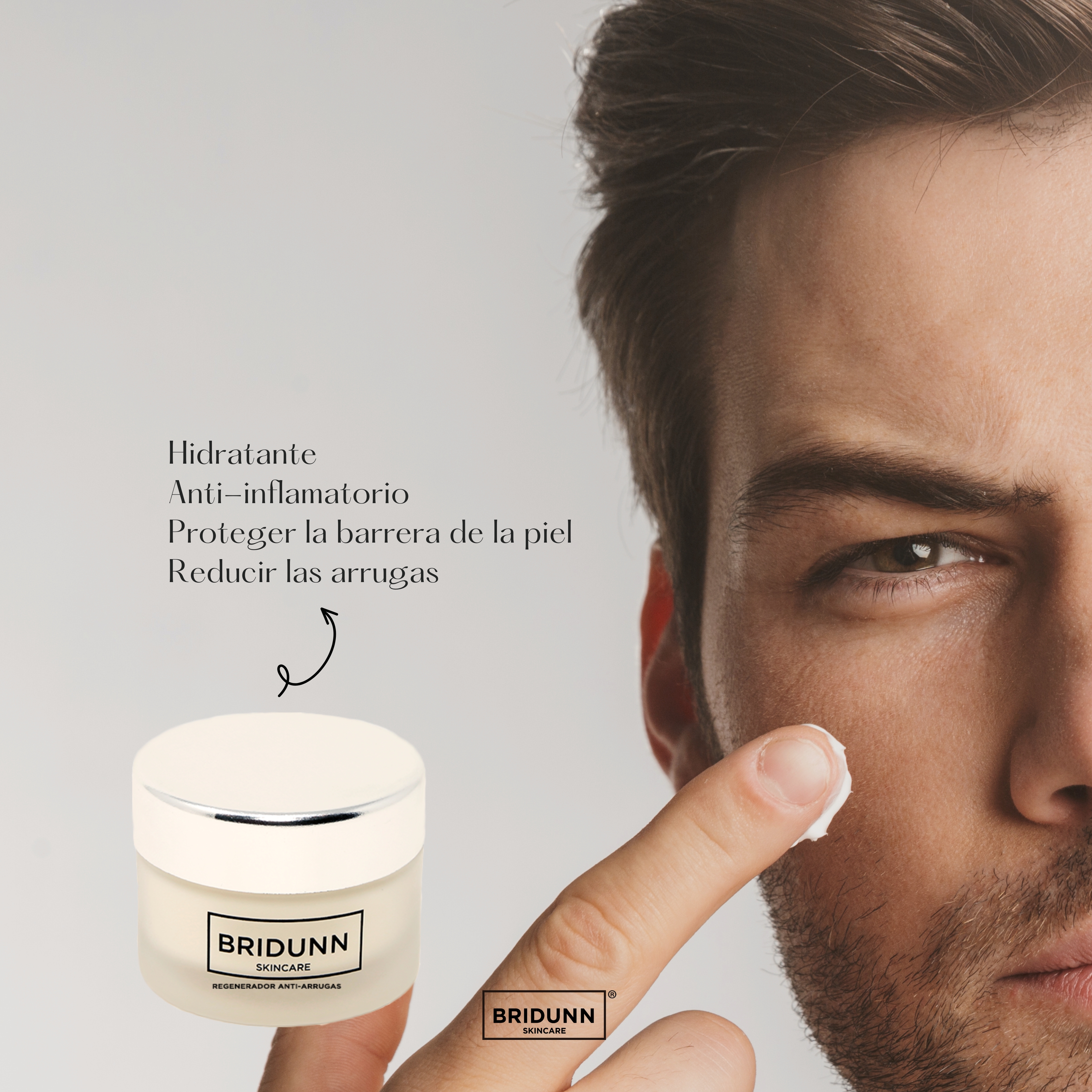 Crema Facial Reafirmante Antiarrugas  Natural BRIDUNN SKINCARE  Antiedad, Efecto lifting Tensor tipo Botox, 