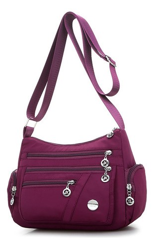 Bolso Multifuncional Impermeable Y Antirrobo Para Mujer Purpura 