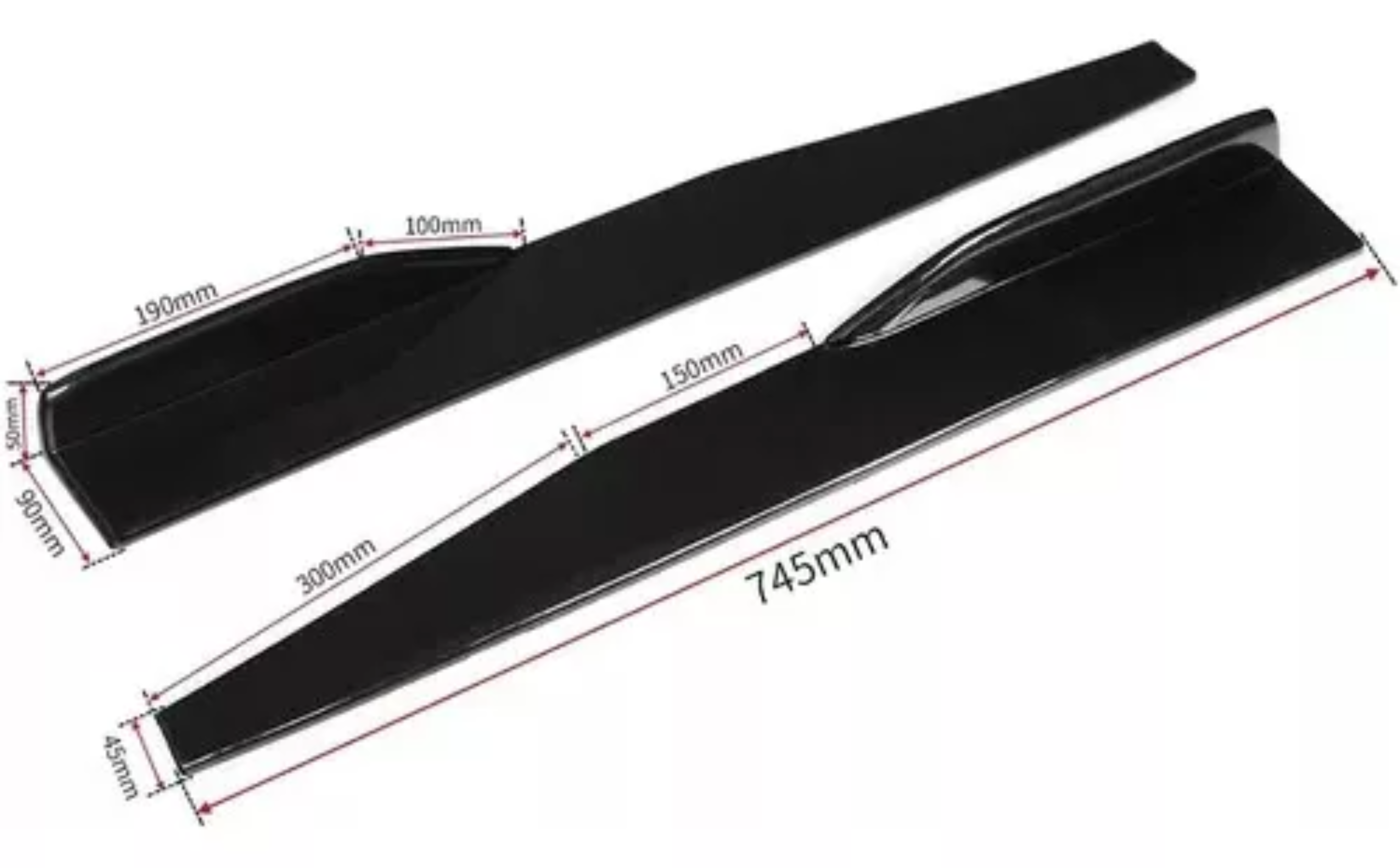 Vista Escalon 75cm Lateral Faldon Estribo Universal Falda 2u