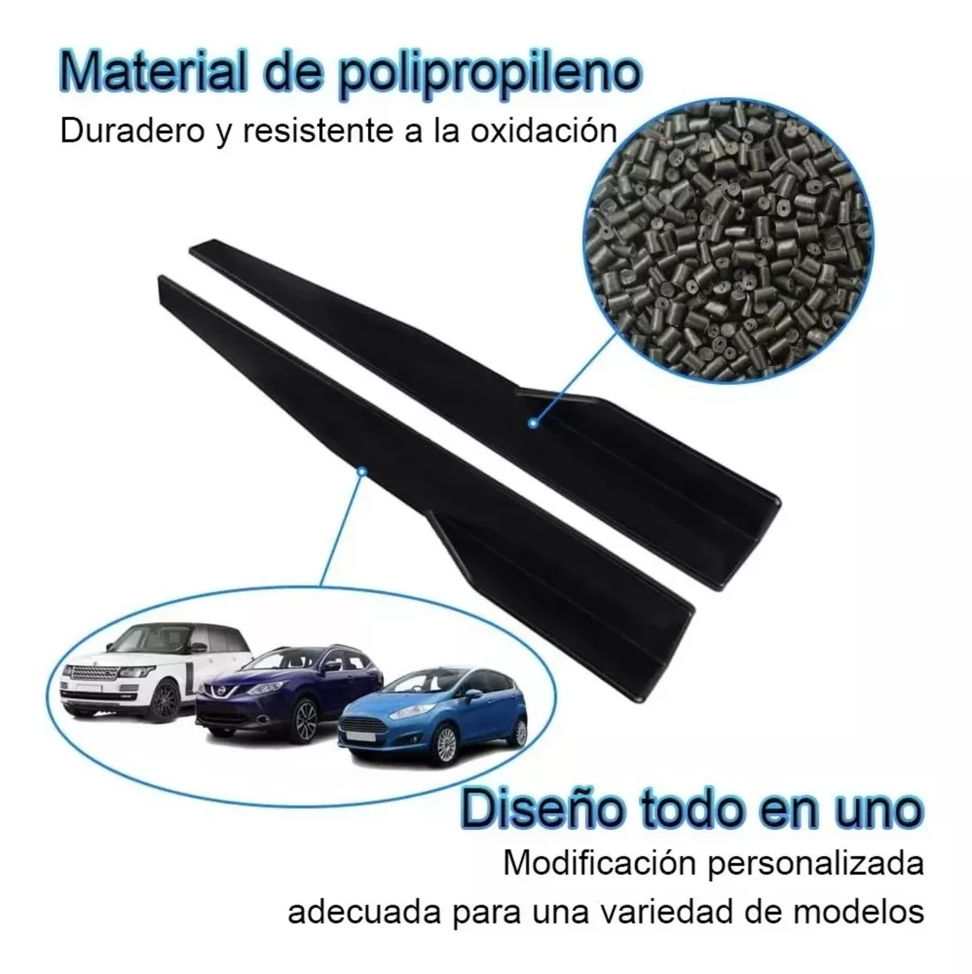 Vista Escalon 75cm Lateral Faldon Estribo Universal Falda 2u