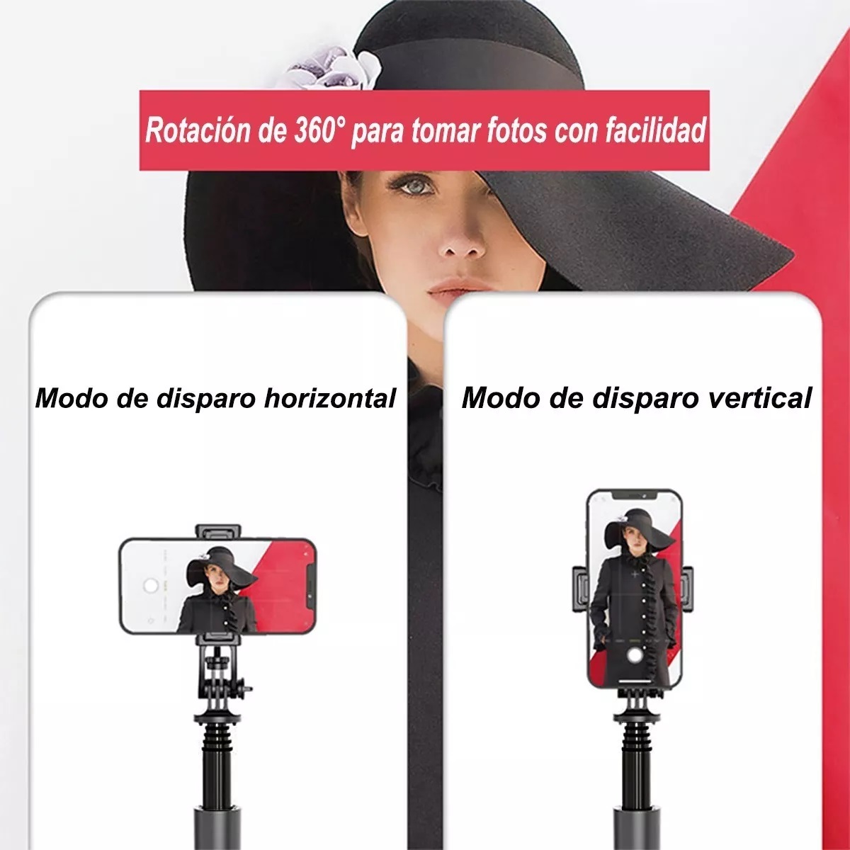 Palo Selfie Stick Trípode Con Control Remoto Bluetooth 156cm
