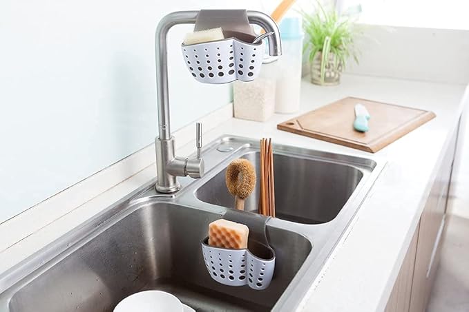 A U Chef Soporte para Esponja de Fregadero para hogar y Cocina de plástico
