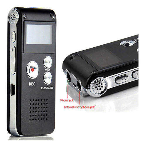 Microfono Espia Usb Spy Grabadora Voz De 8gb Duracion Hasta