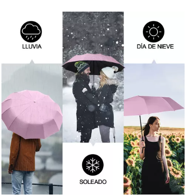 Paraguas Sombrilla De Bolsillo Para La Lluvia, Y Impermeable Automático.