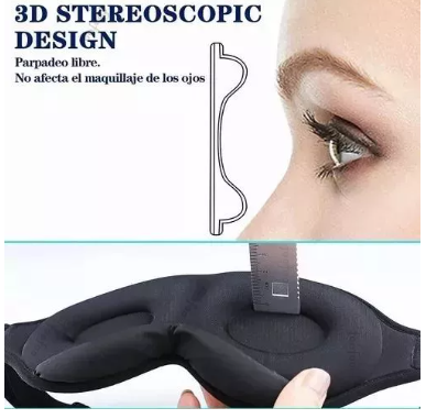 Antifaz 3d Para Dormir Adjustable Respirable 