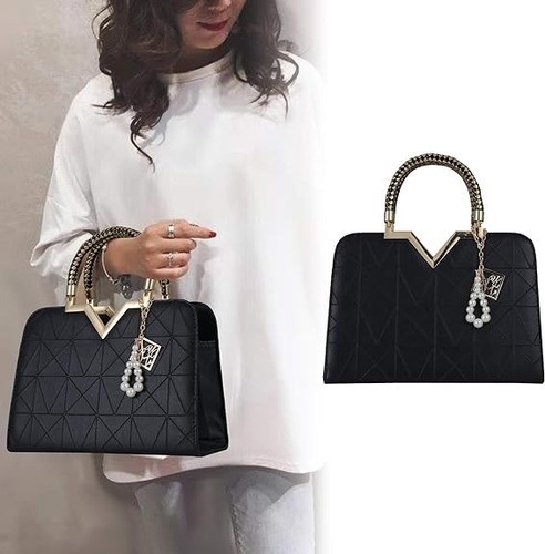 Bolso Tote Bolsos De Mujer Bolsos De Piel Bolsos De Hombro negra detalle dorado