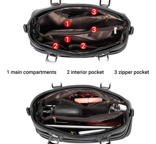 Bolsa De Mano Para Mujer de Hombro NEGRO