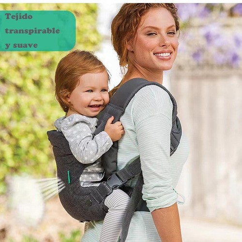 Canguro Para Bebé Portabebés Mochila Ergonomica 4 en 1 GRIS