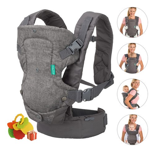 Canguro Para Bebé Portabebés Mochila Ergonomica 4 en 1 GRIS