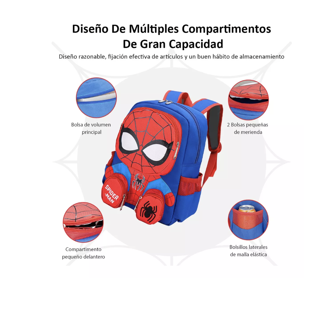Mochilas Escolares, Mochila Escolar Niño De Dibujos Animados 3d, Mochila De Superhéroe Para Escuela Primaria T
