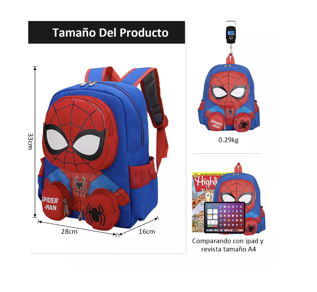 Mochilas Escolares, Mochila Escolar Niño De Dibujos Animados 3d, Mochila De Superhéroe Para Escuela Primaria T