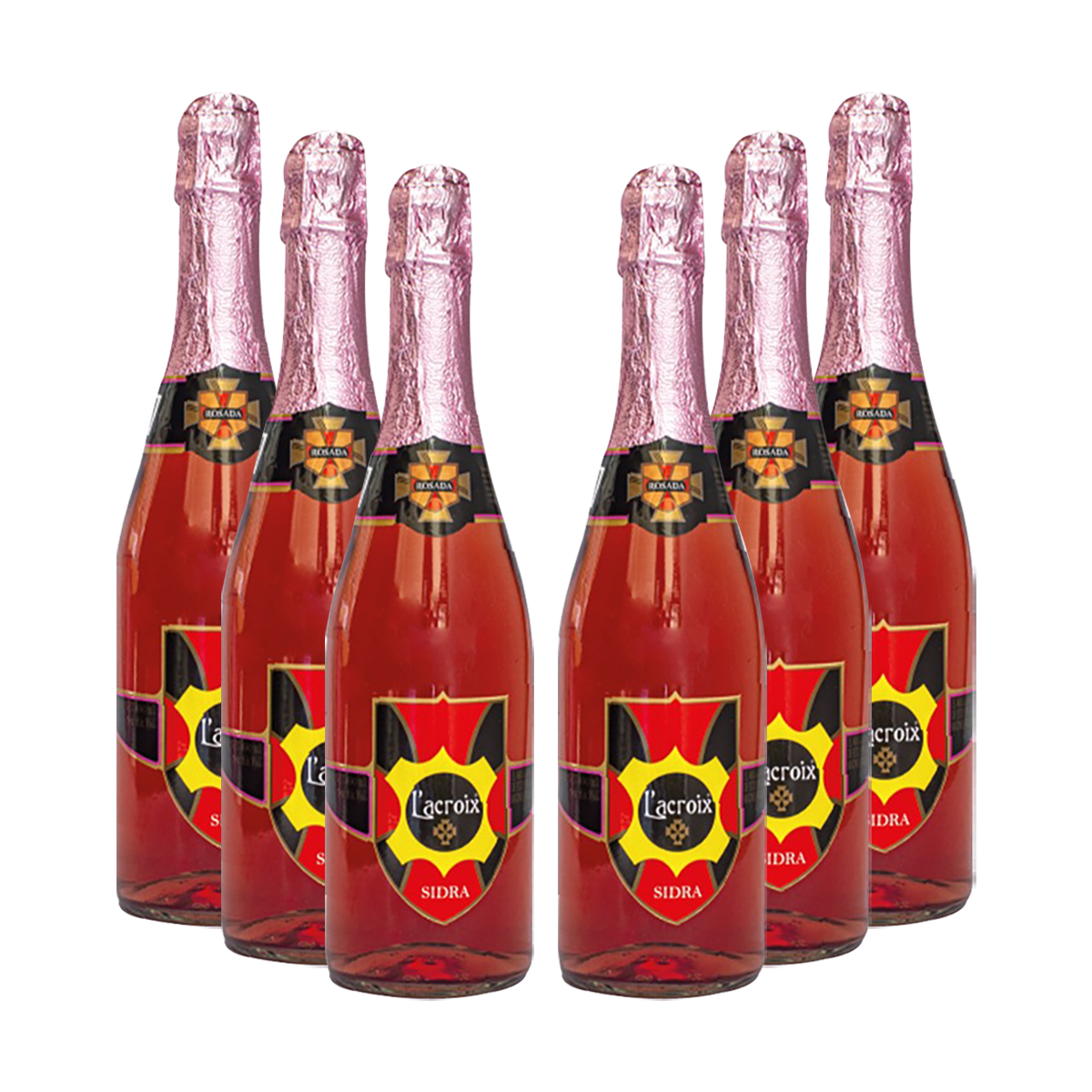 Six Pack Sidra Rosada Lacroix 690ml