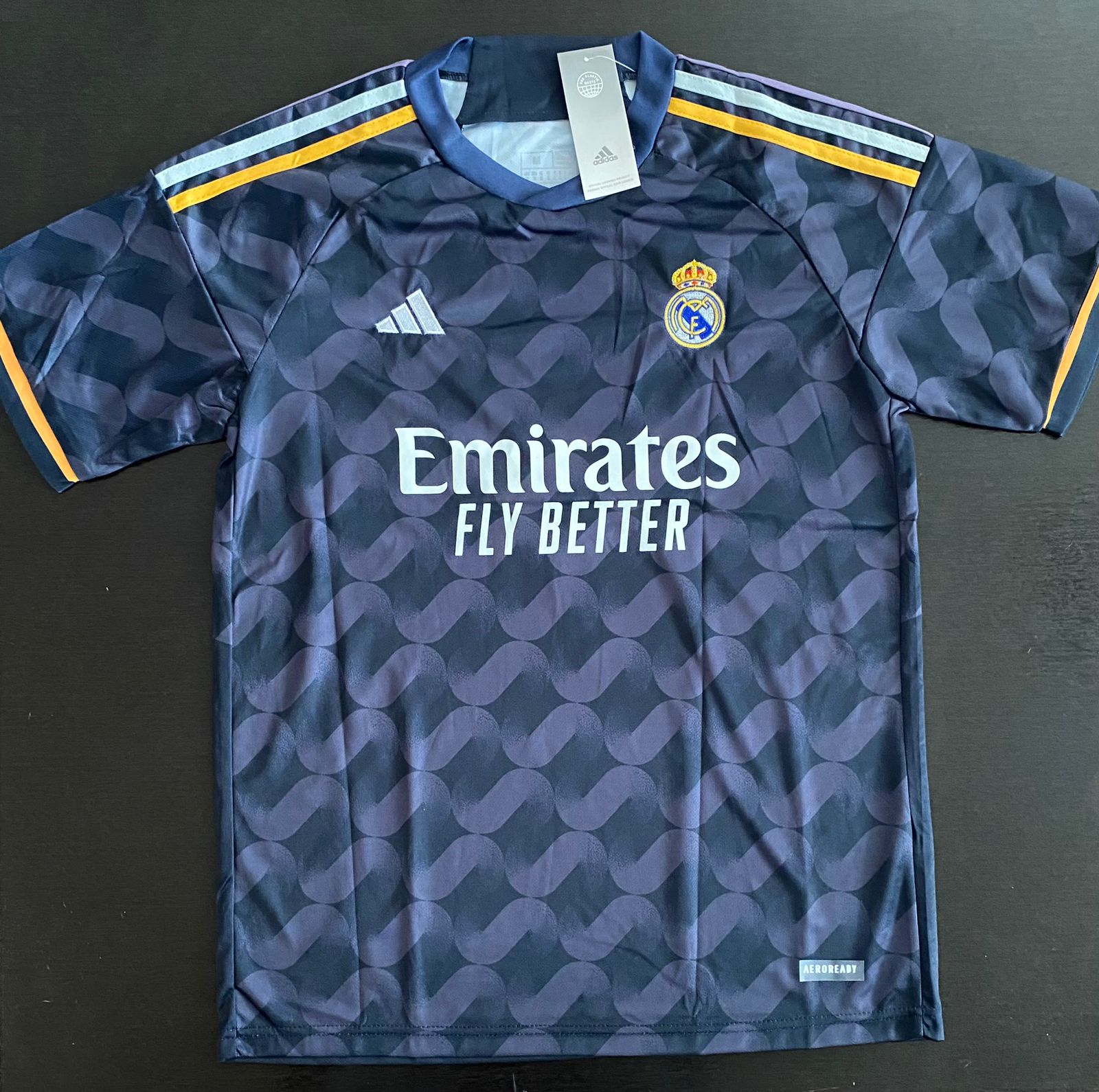 Increible! Jersey Real Madrid 2023/2024 Azul Marino Visitante Talla XL