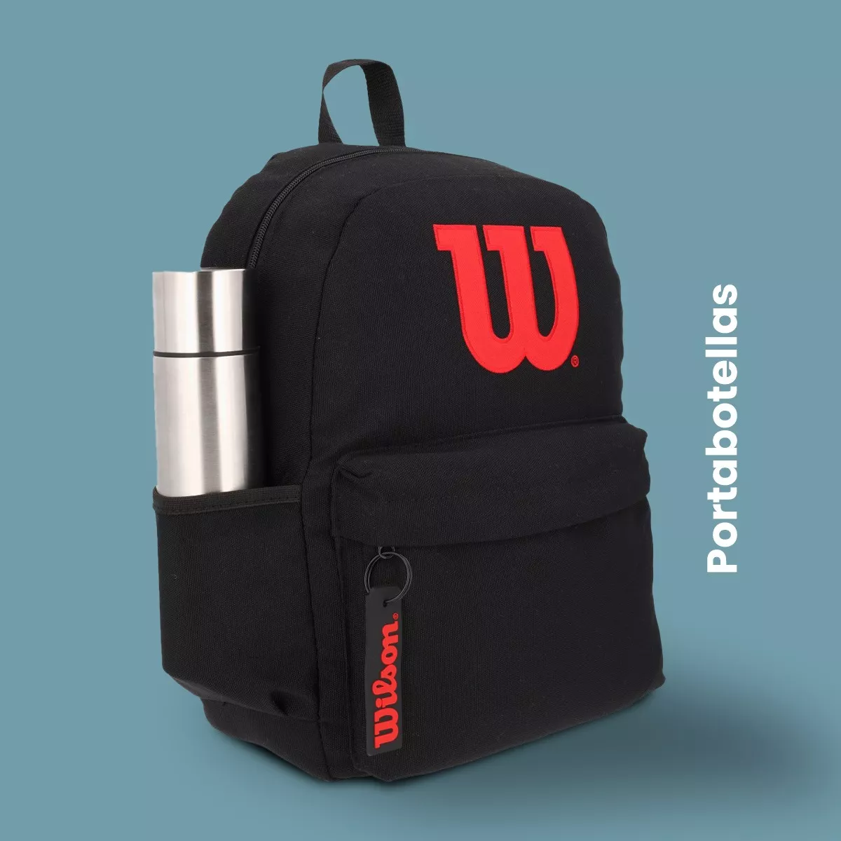 M Mochila Negra Wilson Urbana Escolar Original Reforzada