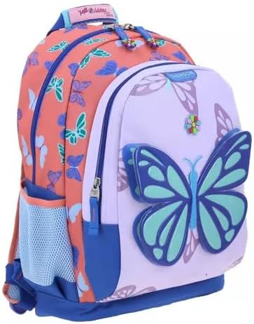 A Mochila Happy Girl Mariposa Azul Con Porta Tablet Estampado 3d Primaria HG66024
