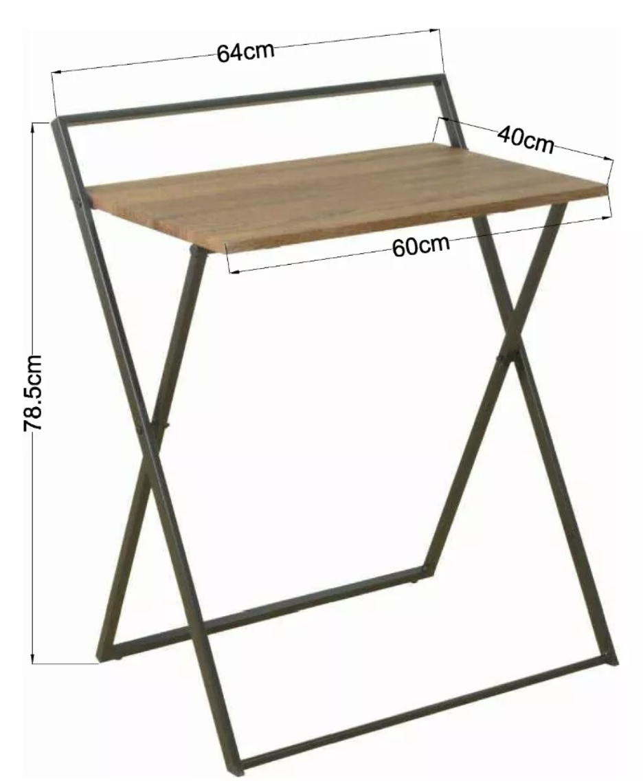 Escritorio Plegable Mdf Moderno Para Laptop Hogar Nogal  T