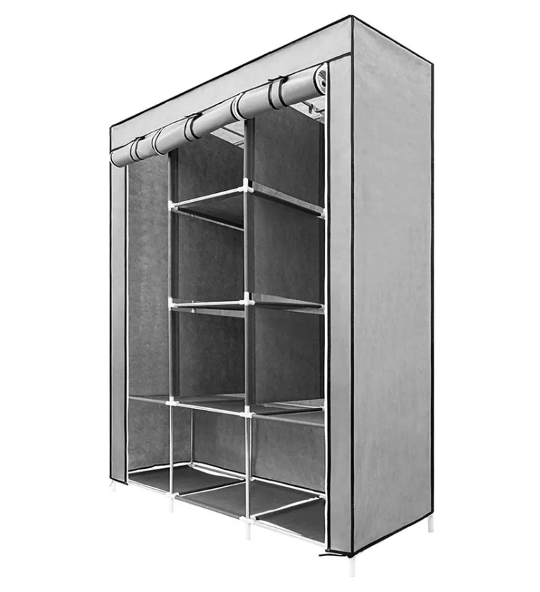 Closet Ropero Armable 1.75mts Gris Hogar Reforzado T