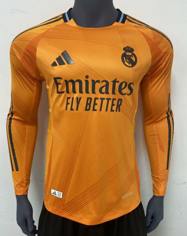 Nuevo! Jersey Real Madrid 2024/2025 Manga Larga Visita Naranja Talla XL