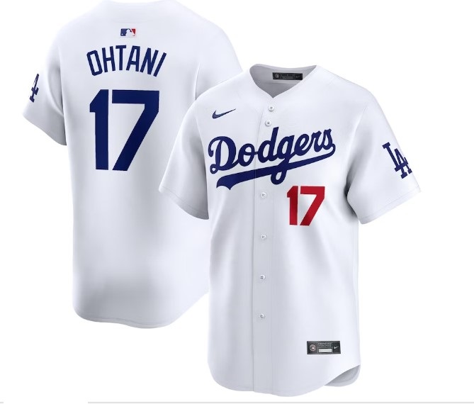 Maravilloso! Jersey Beisbol Dodgers Los Angeles BORDADO Blanco Ohtani 17 Talla S