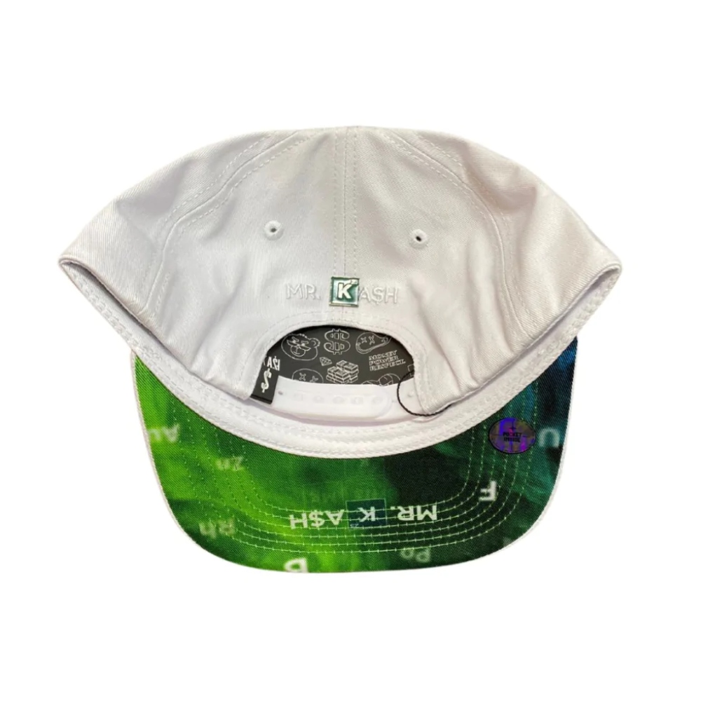 Gorra Snapback Mr. Kash Pinky & Cerebro blanca MKPCB03