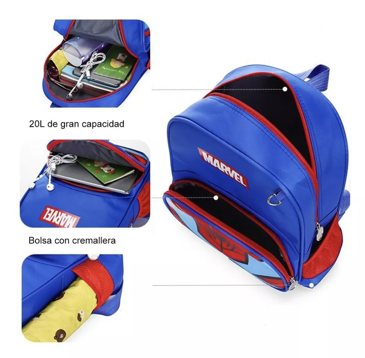 Mochila Preescolar Spiderman Escolar Kinder Para Niños T