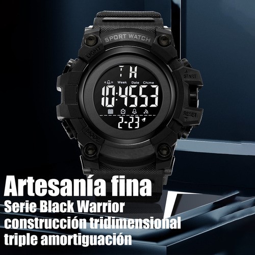 Reloj de Hombre Resistente al agua Con,hora,fecha,alarma negro militar