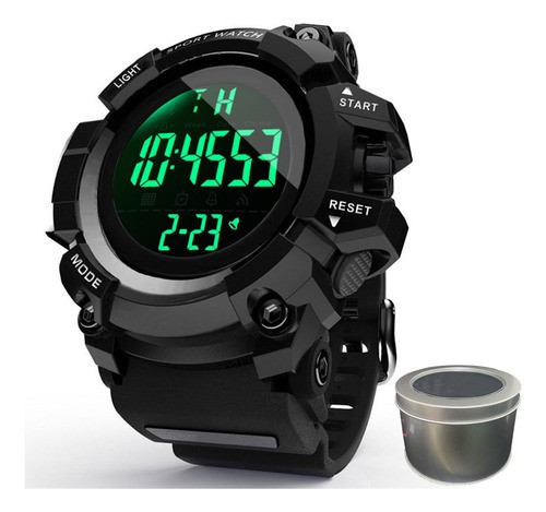 Reloj de Hombre Resistente al agua Con,hora,fecha,alarma negro militar