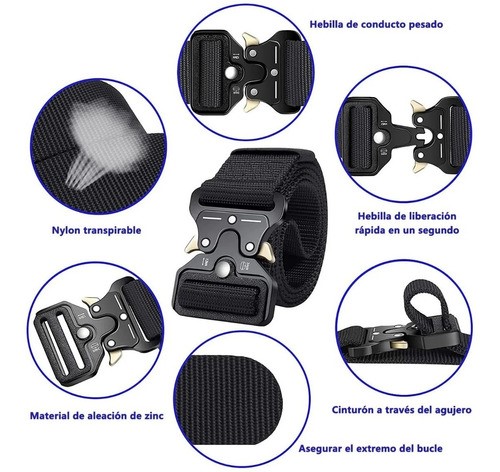 Bolsa Táctica + Cinturón Militar + 3 Ganchos + Pedernal
