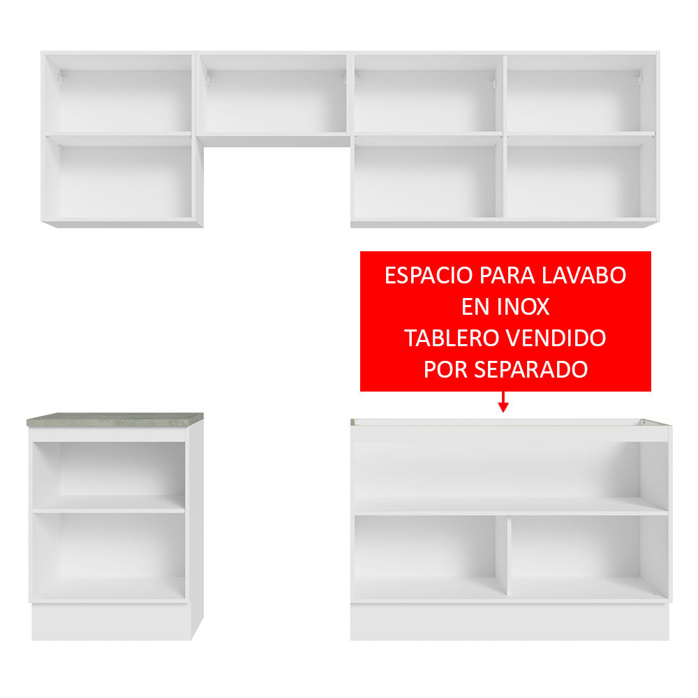 Cocina Integral Completa Modular Madesa Glamy 240cm BB 09