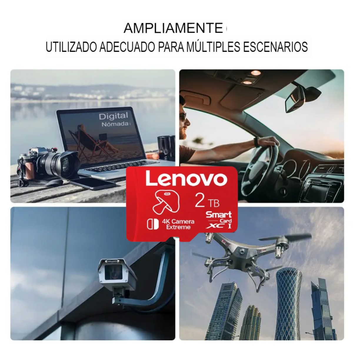 Lenovo tarjeta memoria Micro TF SD alta velocidad 2TB gamer juego