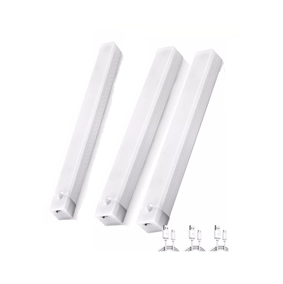 Luz De Led Clóset Usb 3 Piezas Con Sensor Movimiento 