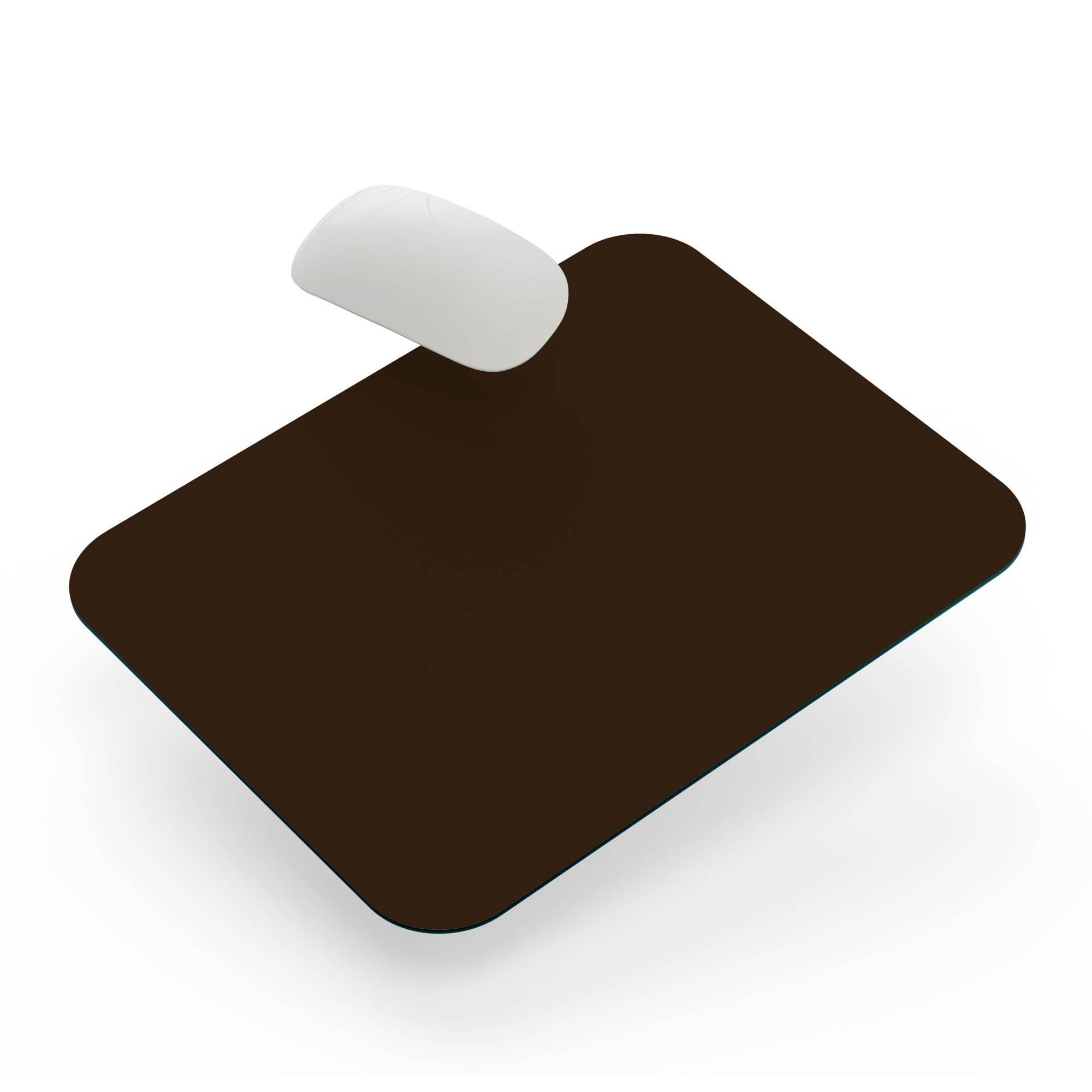 Mouse Pad de 22 * 18cm, Color Café Mouse Mat de Antideslizante Natural en Neopreno, Alfombrilla de Mouse para Juego Color Duradero de Textura