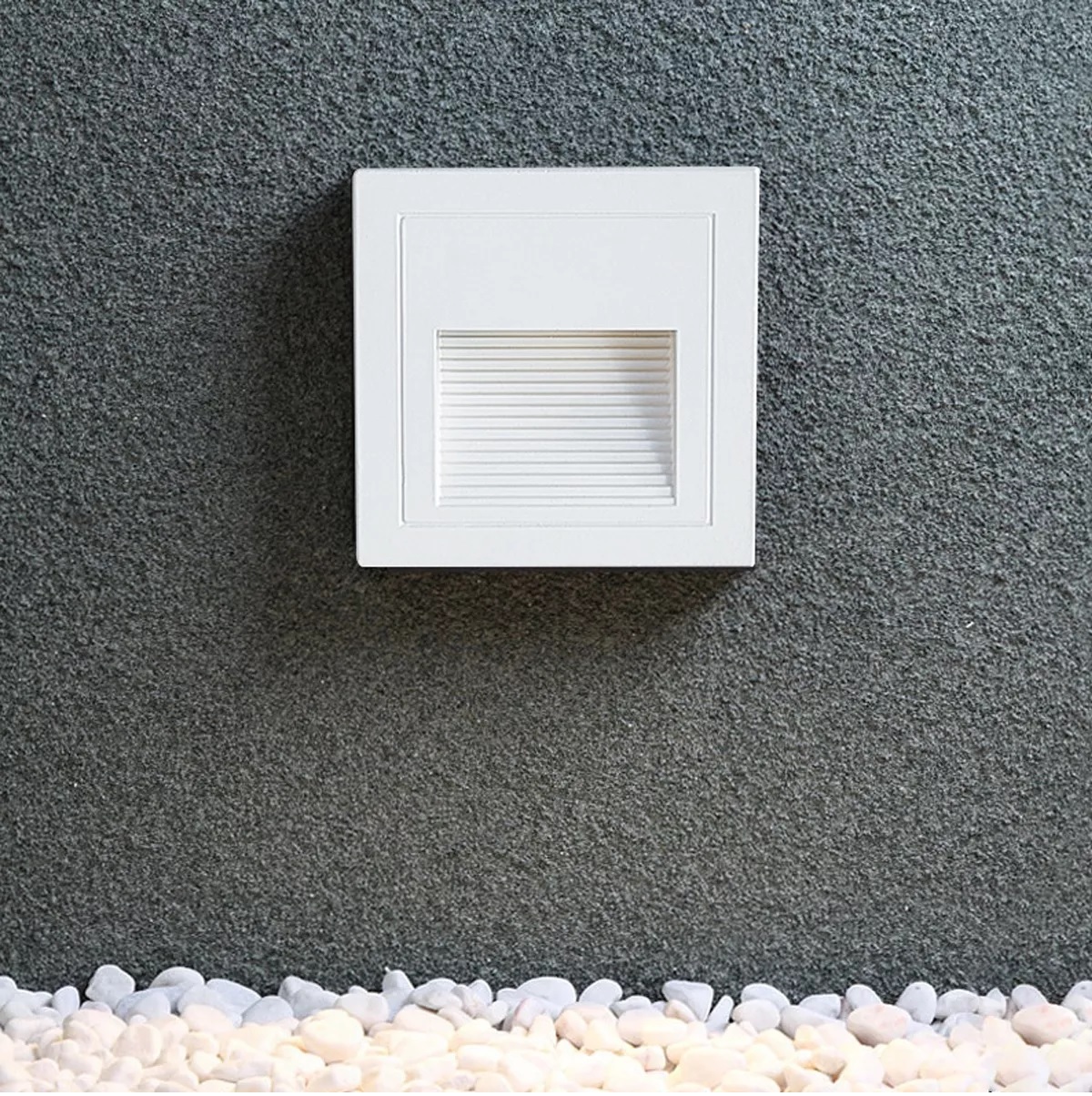 Set Lampara Led Escalera Pared  Foco 3w Ip65 Blanco-luz blanca-6500K 4Piezas
