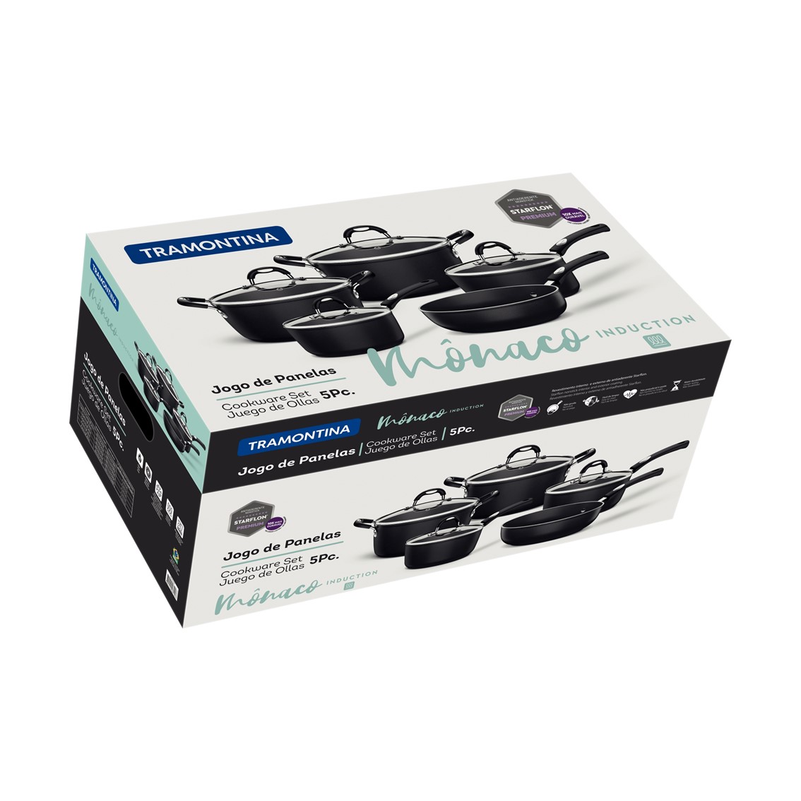 Batería de Cocina Tramontina Mónaco Inducción 9 Piezas