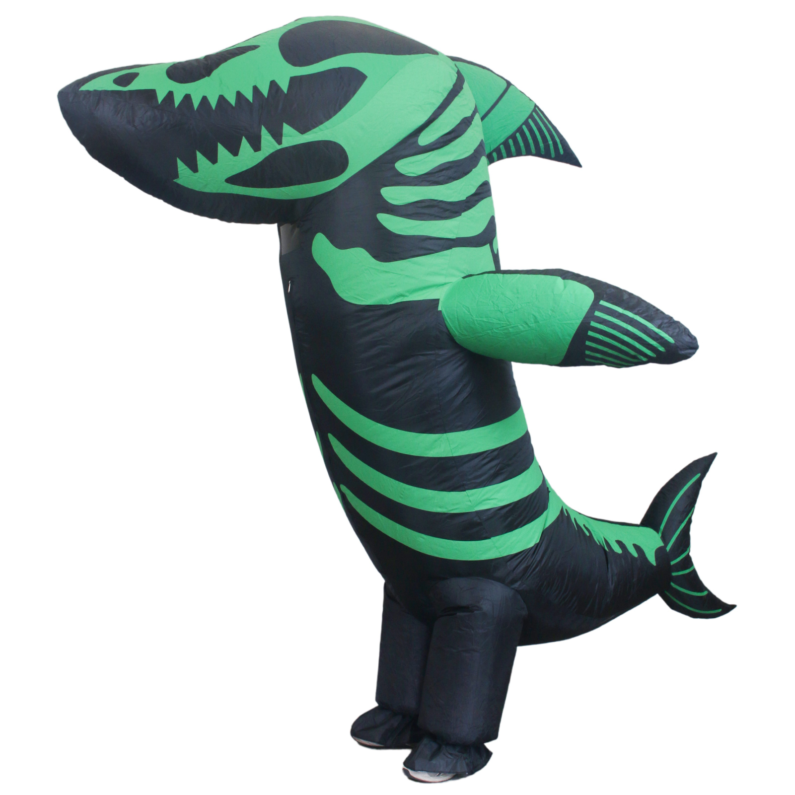 Disfraz Inflable De Halloween Shark Tiburón Premium Toda Ocasión - 2 Tallas Disponibles