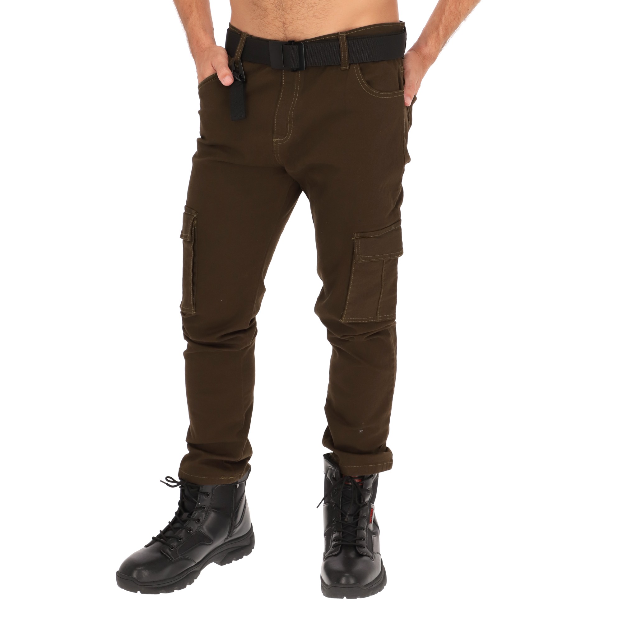 Pantalón Táctico Color Verde Militar Para Hombre Slim Fit Ajuste Cómodo