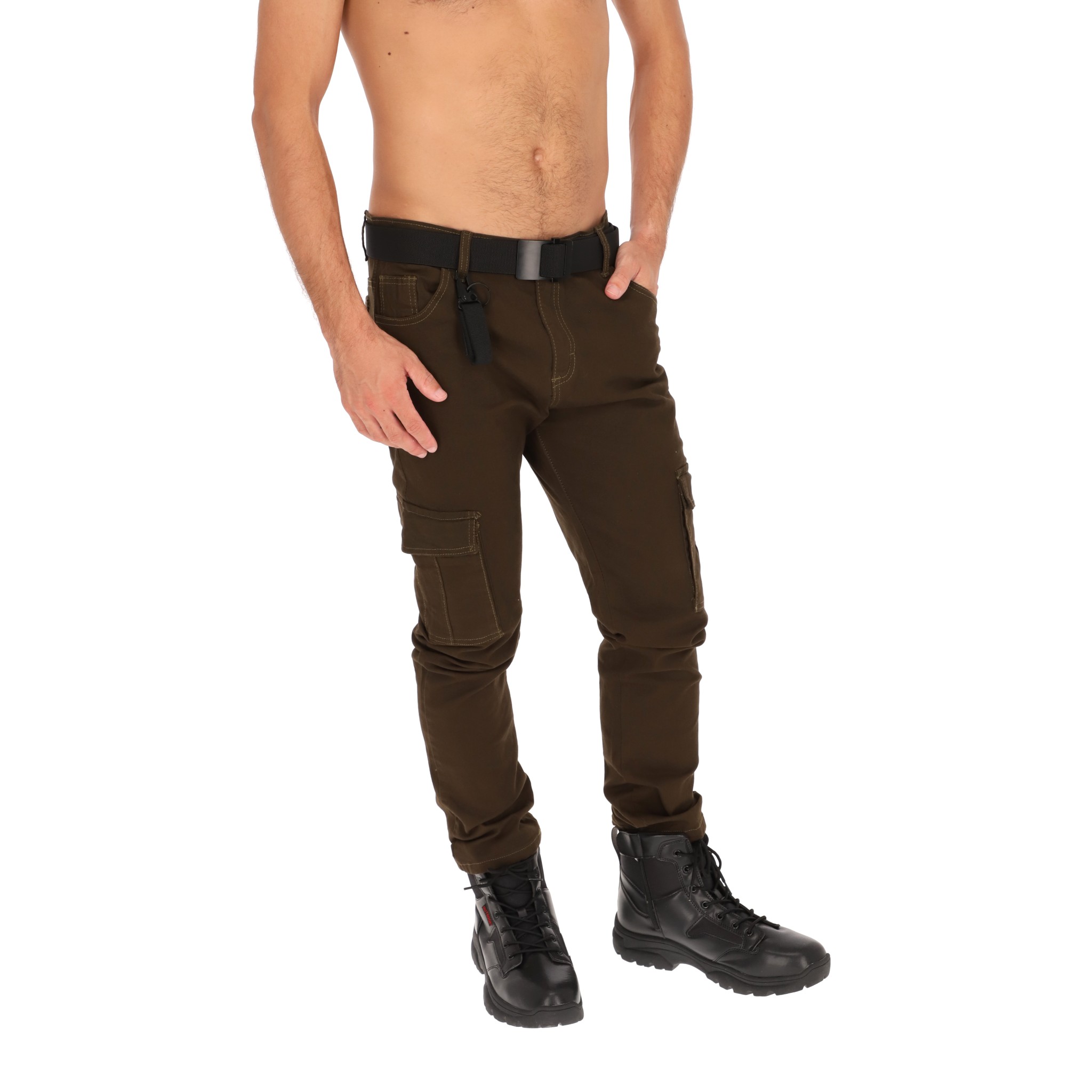 Pantalón Táctico Color Verde Militar Para Hombre Slim Fit Ajuste Cómodo