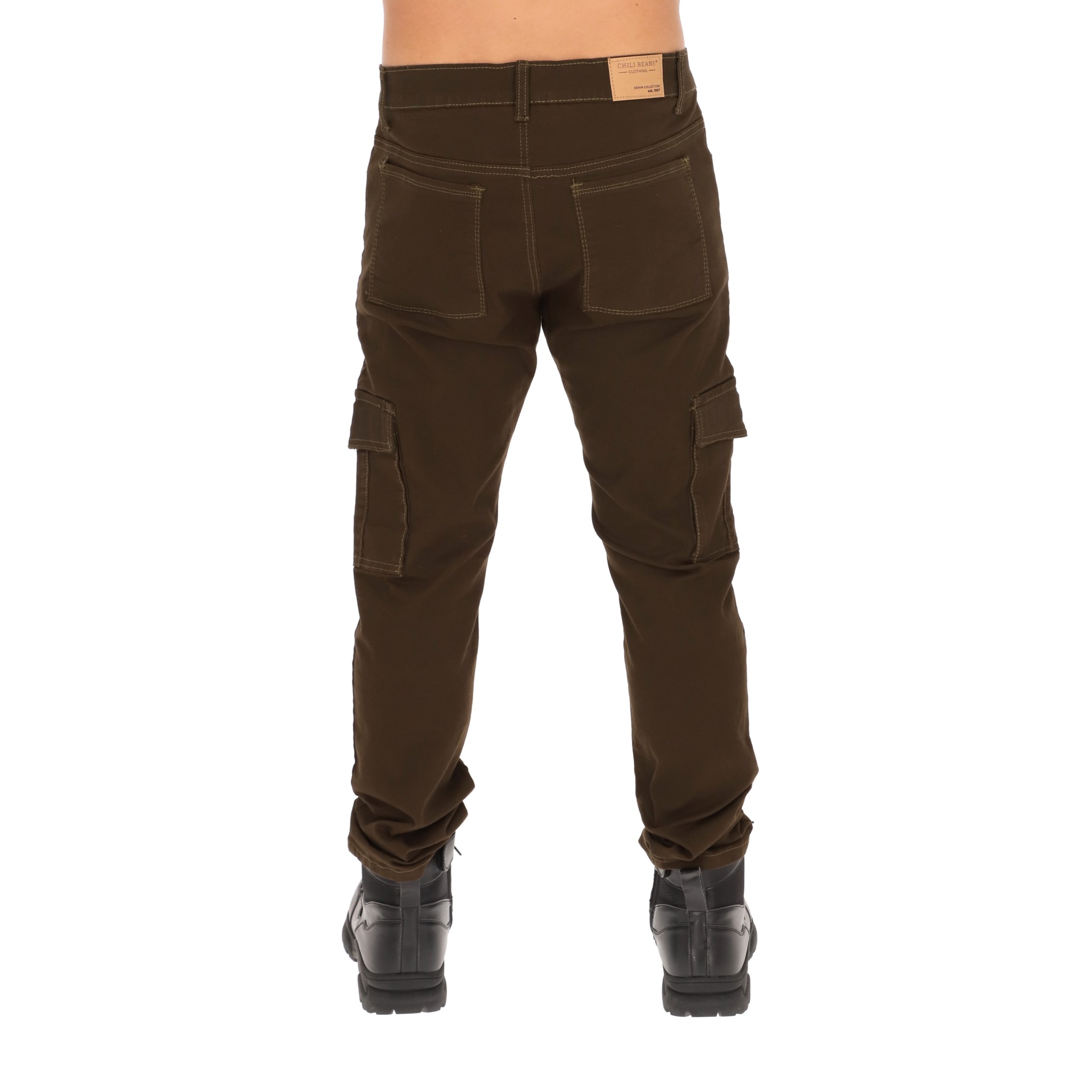 Pantalón Táctico Color Verde Militar Para Hombre Slim Fit Ajuste Cómodo