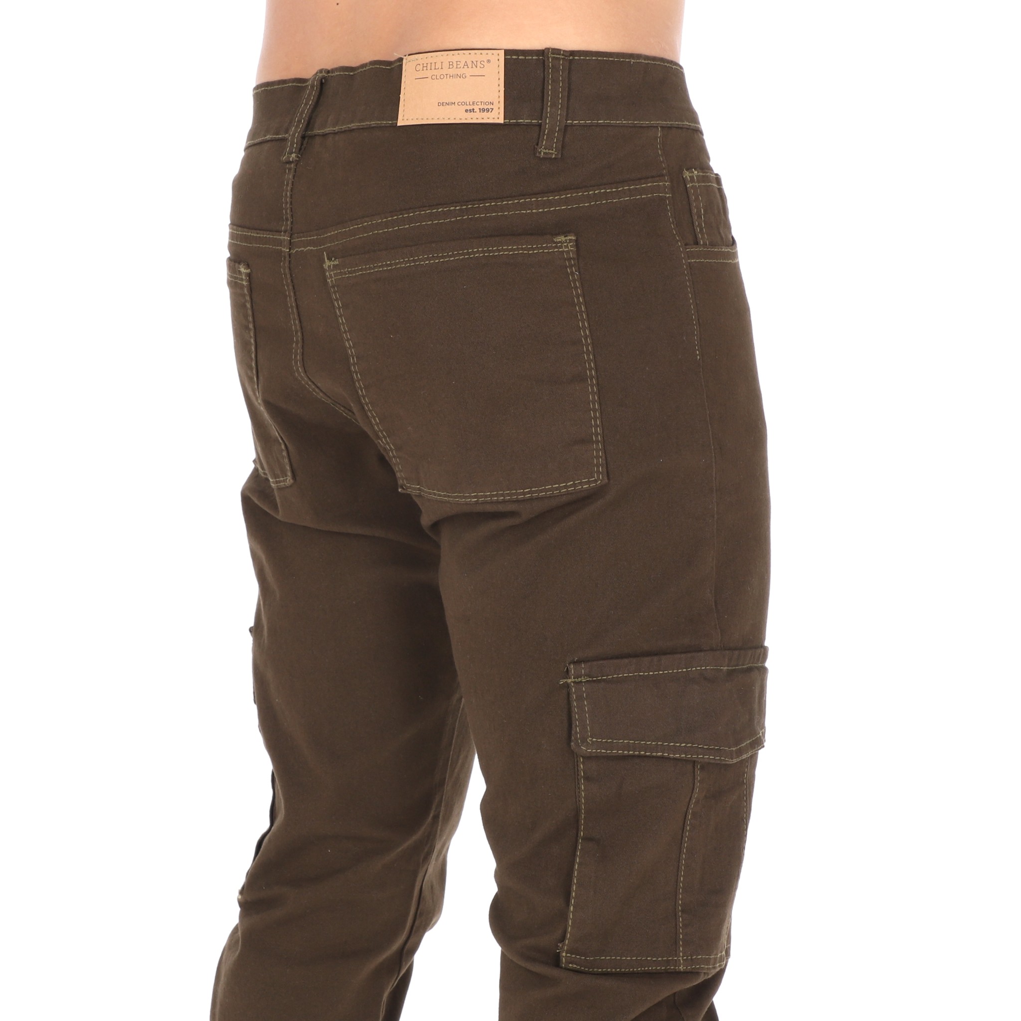 Pantalón Táctico Color Verde Militar Para Hombre Slim Fit Ajuste Cómodo
