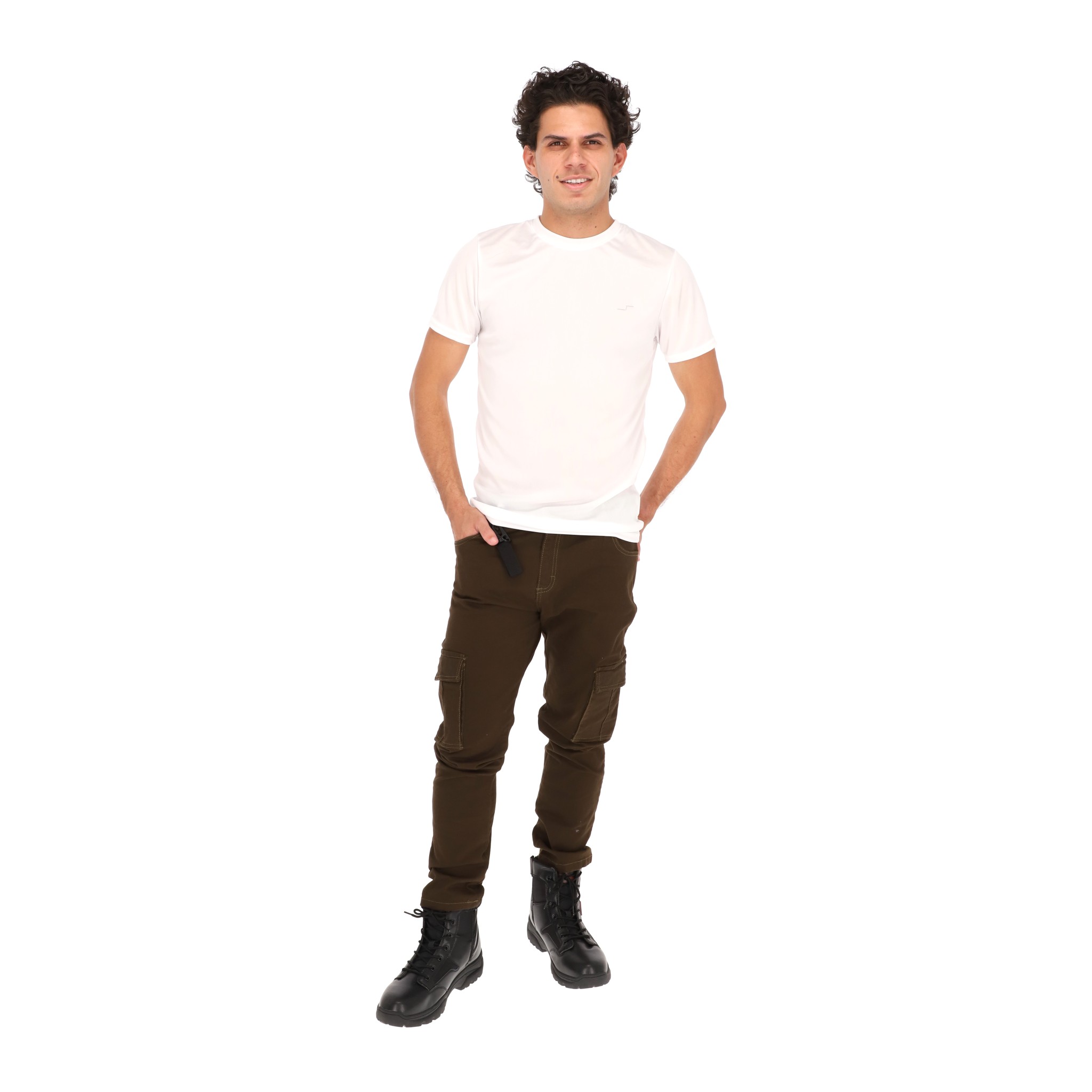 Pantalón Táctico Color Verde Militar Para Hombre Slim Fit Ajuste Cómodo