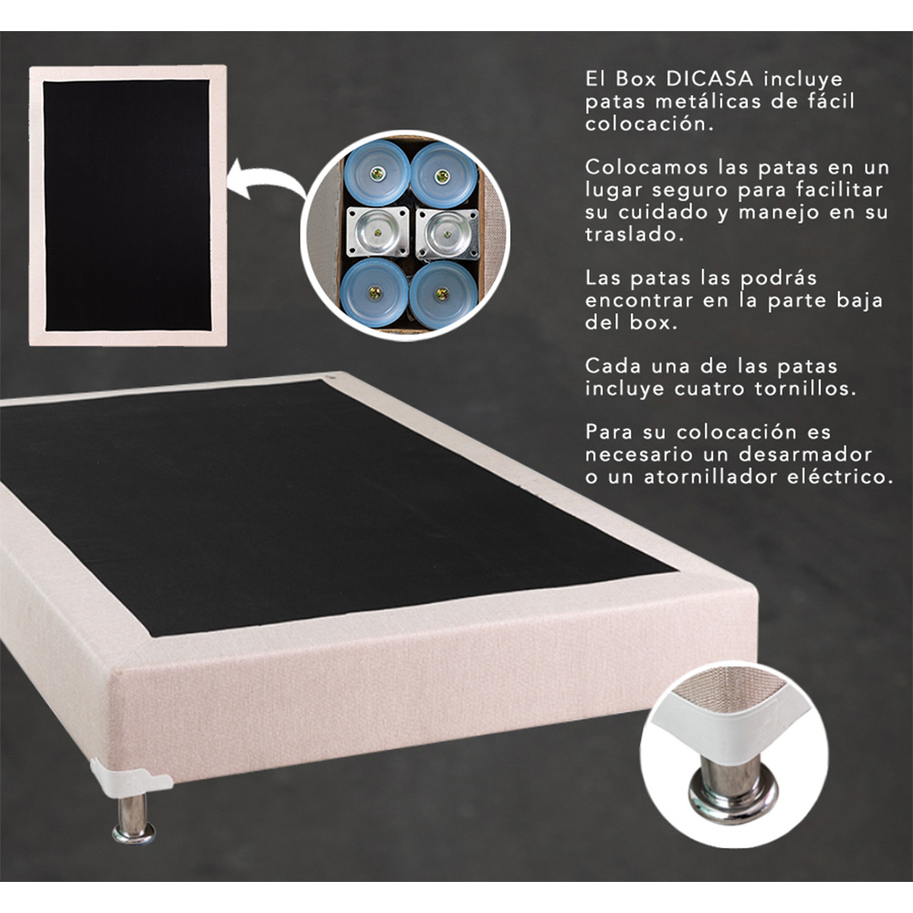 Cabecera Matrimonial Dicasa Nube con Box Gris Claro
