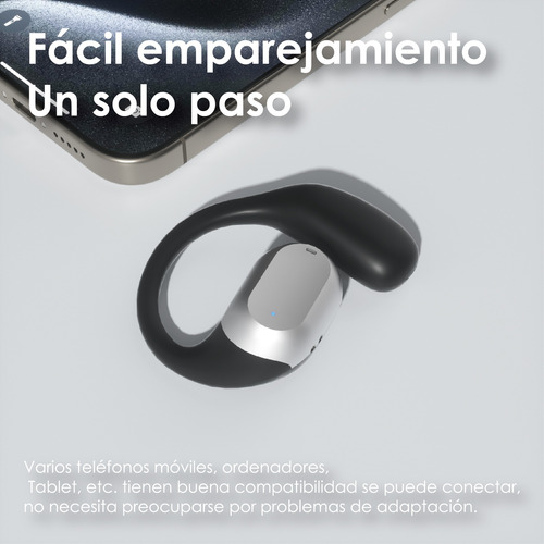 Audífonos Open-ear Bluetooth Negro Mvpsmart Con Micrófono