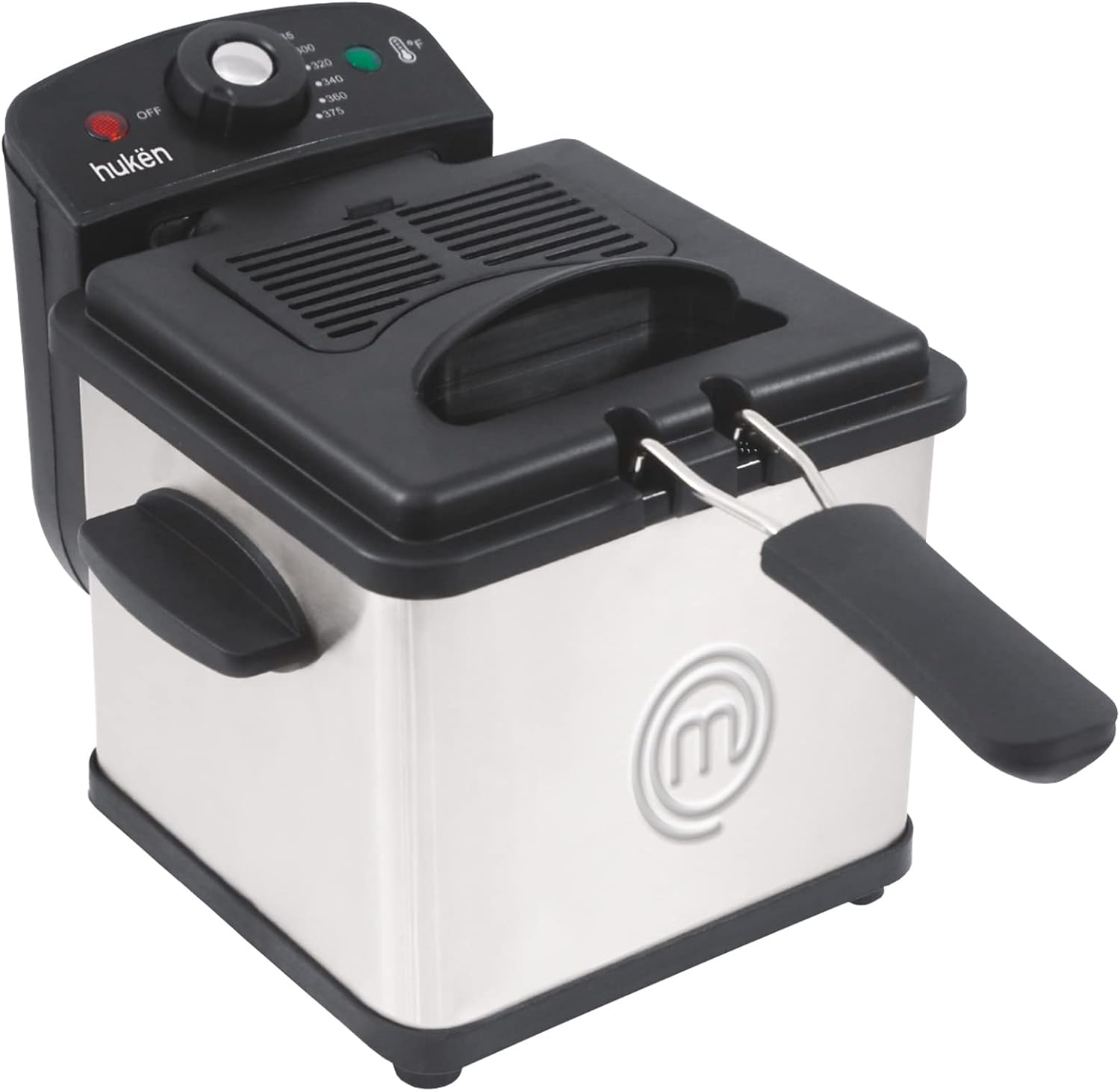MasterChef Freidora de Aceite Flash-Fry S de 1.5 Litros, Acero Inoxidable con Canastilla Removible, 800W - Modelo MK-DF-1SS