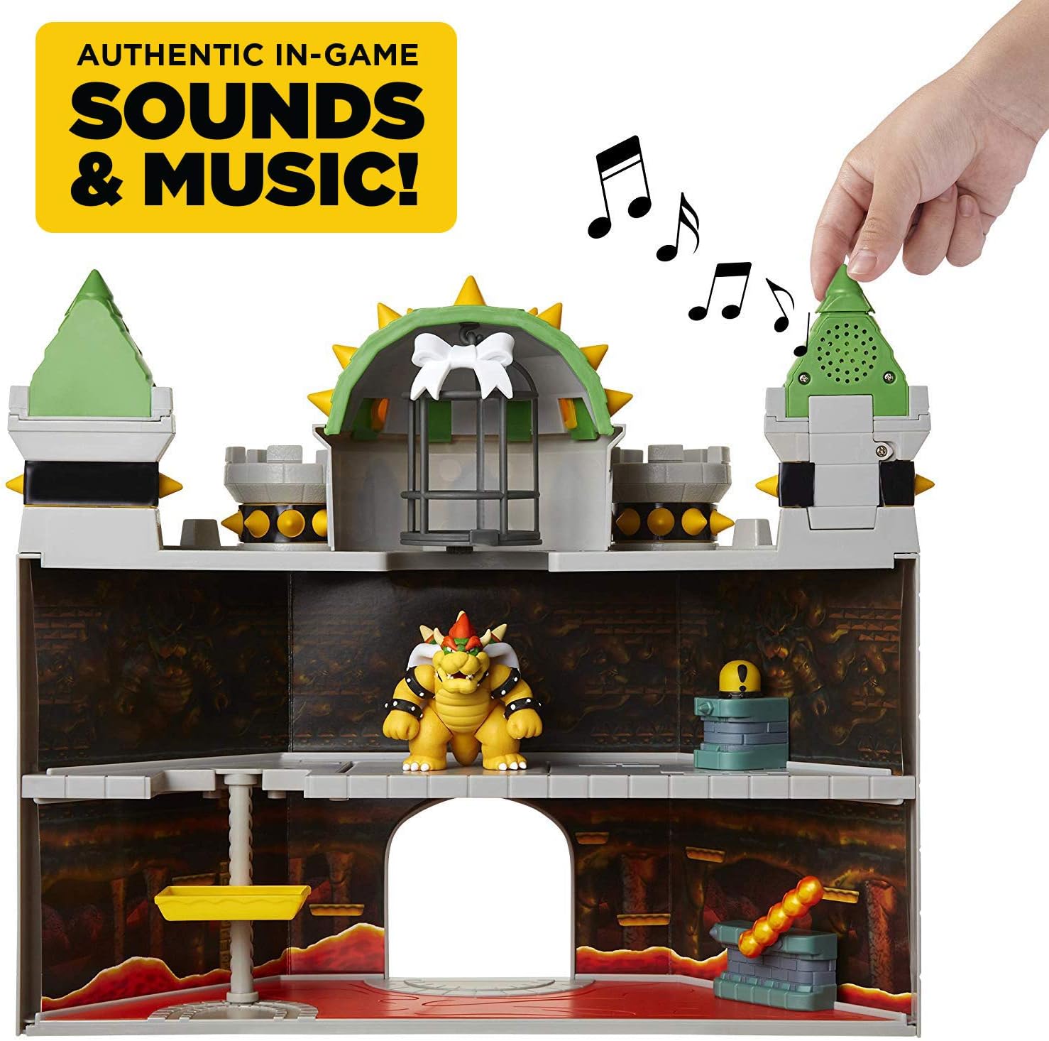Figura Nintendo Bowsers Castle Super Mario Deluxe Exclusiva Bowser Articulado
