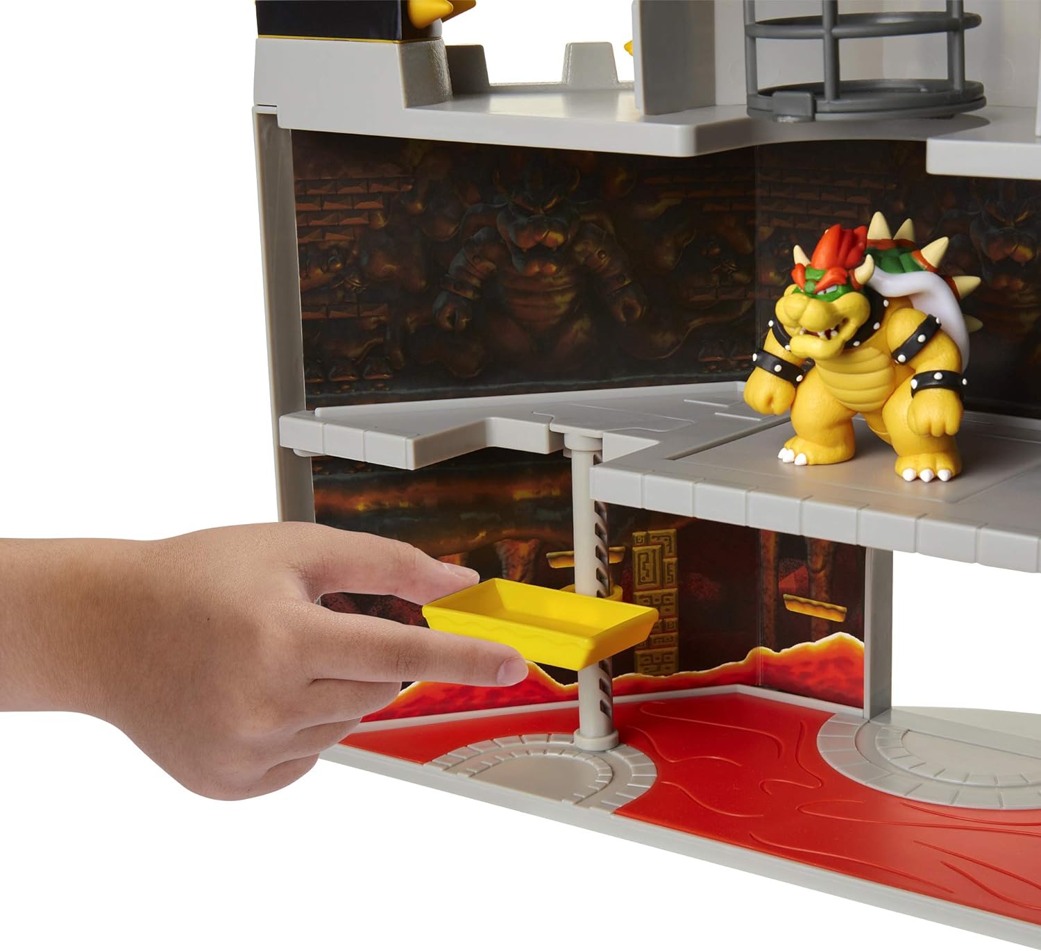 Figura Nintendo Bowsers Castle Super Mario Deluxe Exclusiva Bowser Articulado