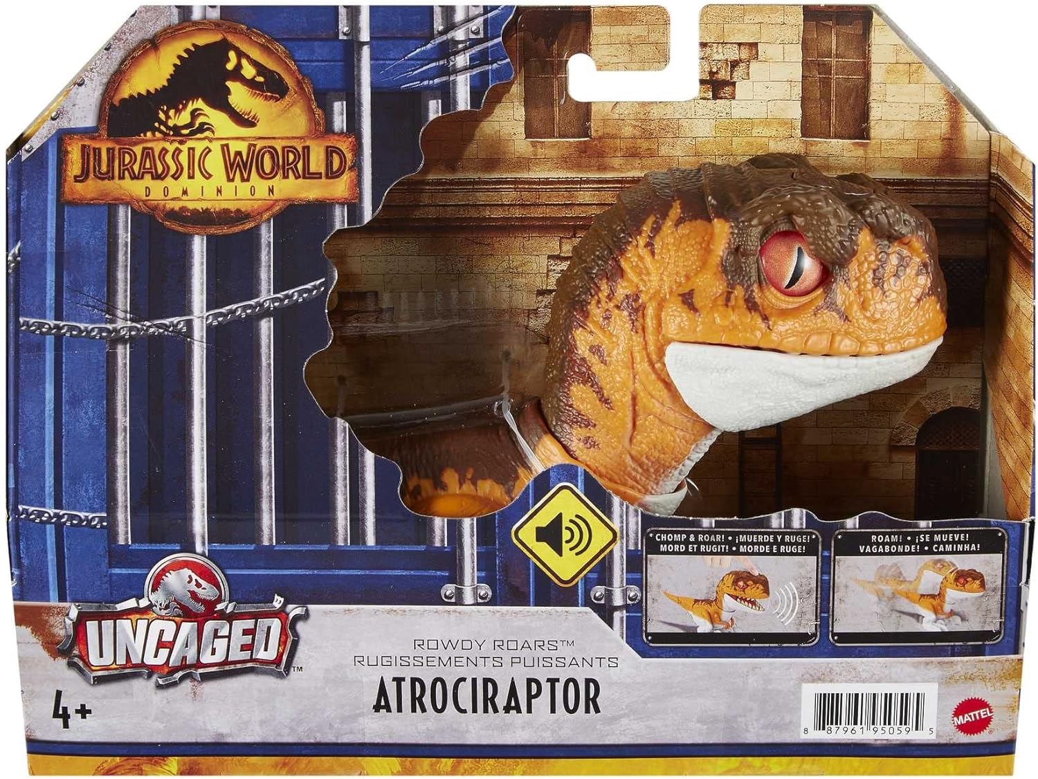 Jurassic World Dominion Uncaged Rowdy Roars Atrociraptor Tiger Interactivo