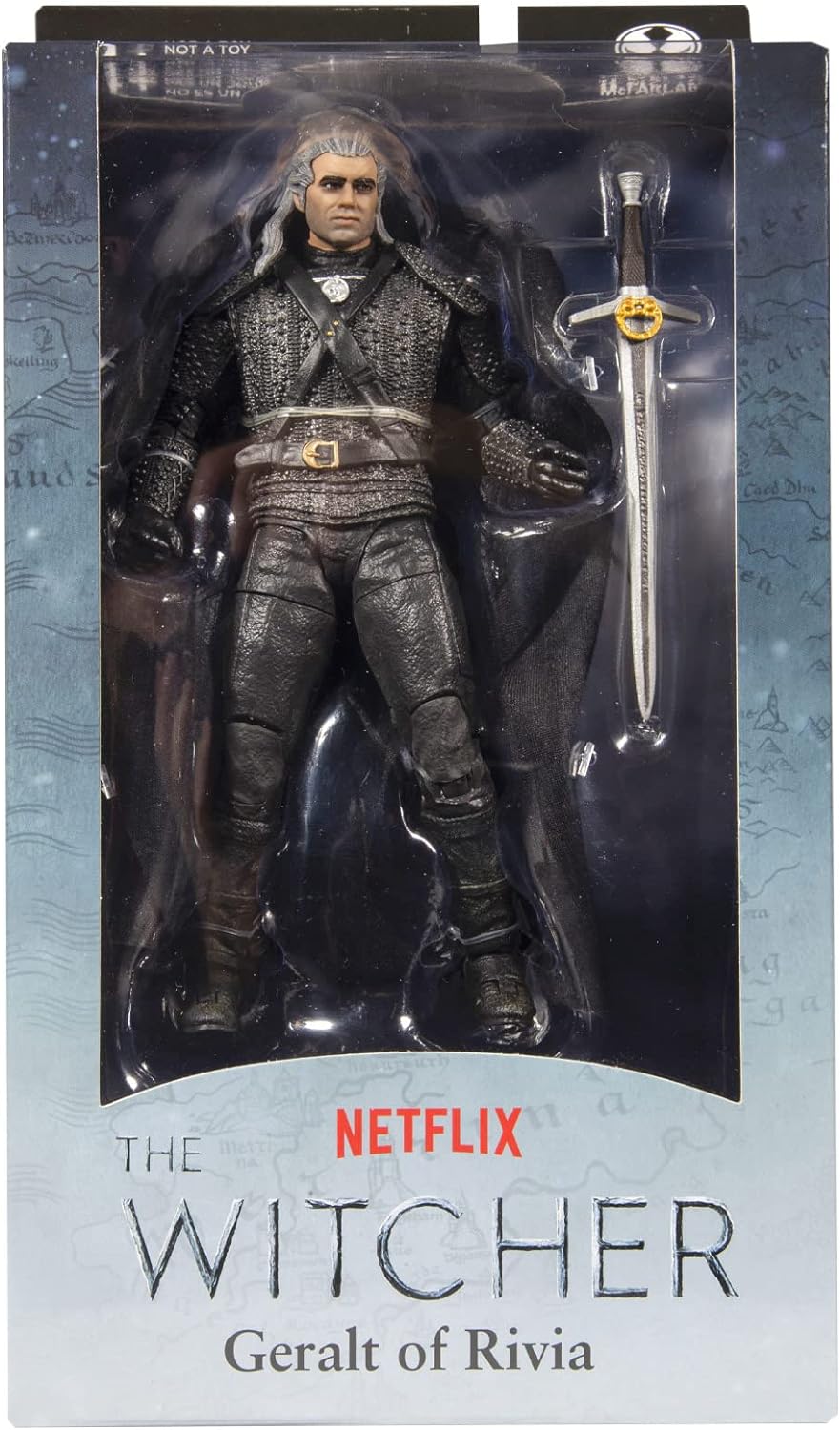 Figura The Witcher Netflix Geralt of Rivia con Accesorios